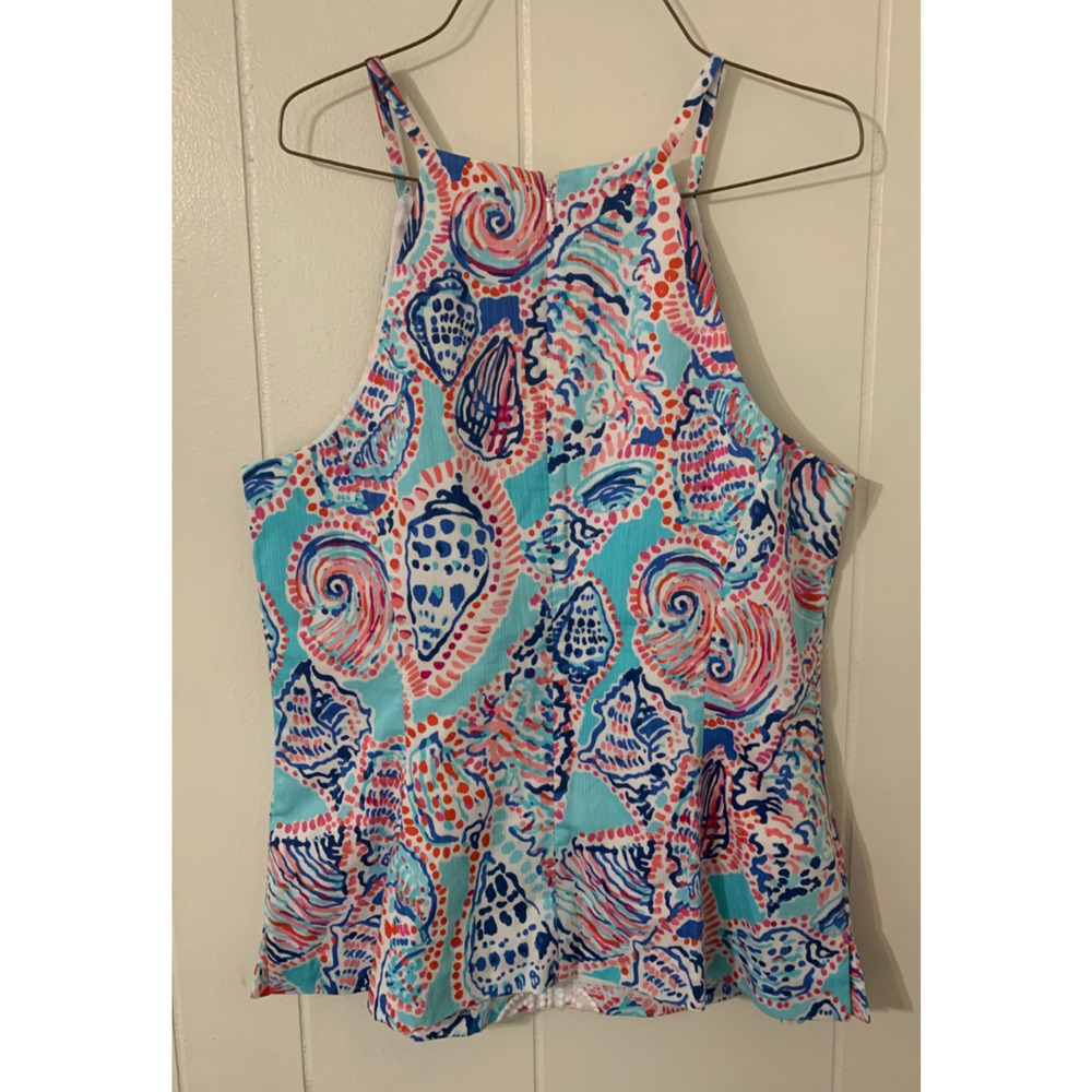 Lily Pulitzer Girls Dress Size 12 Shell me about it Zip Back Beachy Coastal - Picture 2 of 7